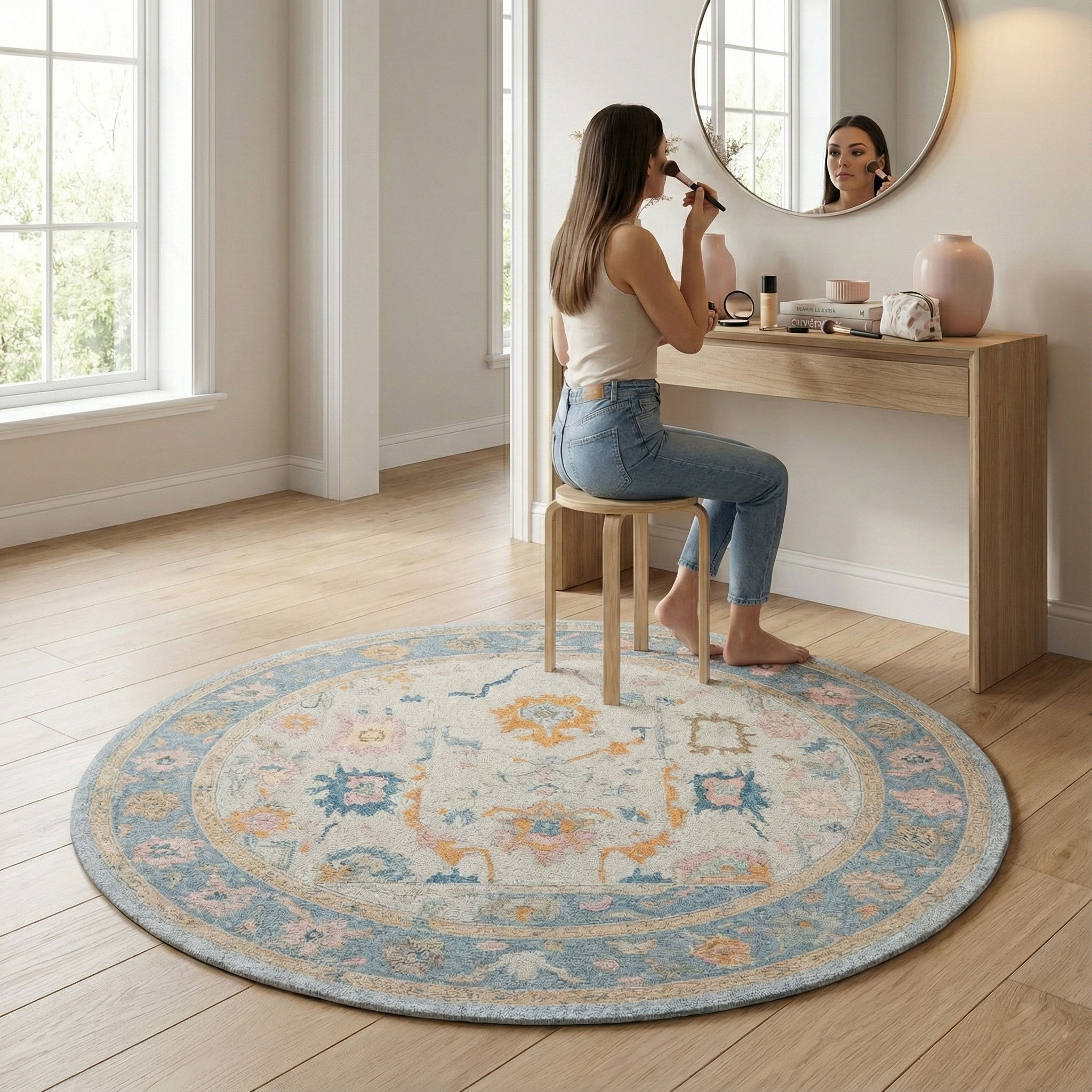 LAVENARA - Hand Knotted Oushak Carpet